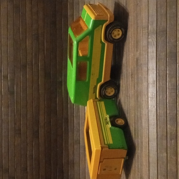 Vintage Tonka Green Van and Pop Up Camper Made In USA 1970s - Picture 2 of 16